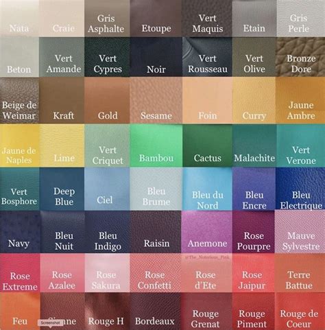 hermes color guide.